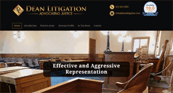 Desktop Screenshot of deanlitigation.com